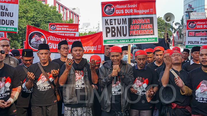 Massa Aliansi Santri Gus Dur Geruduk Kantor PBNU, Apa Tuntutan Mereka?