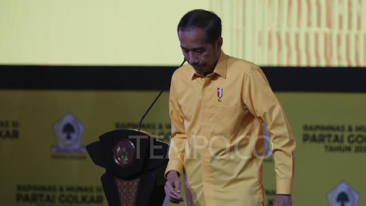 Alasan Jokowi Pakai Kemeja Kuning di Munas Golkar