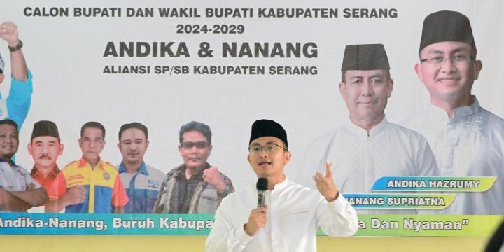 Tujuh Serikat Buruh Kabupaten Serang Deklarasikan Dukungan Andika-Nanang