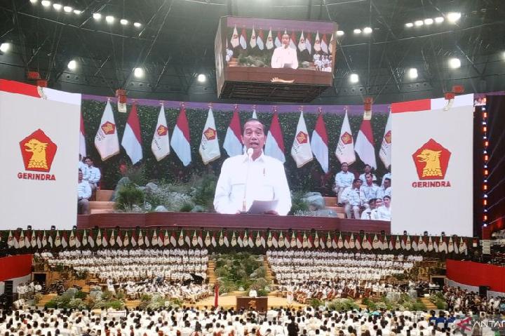 Jokowi Puji Prabowo di Hadapan Peserta Rapimnas Partai Gerindra