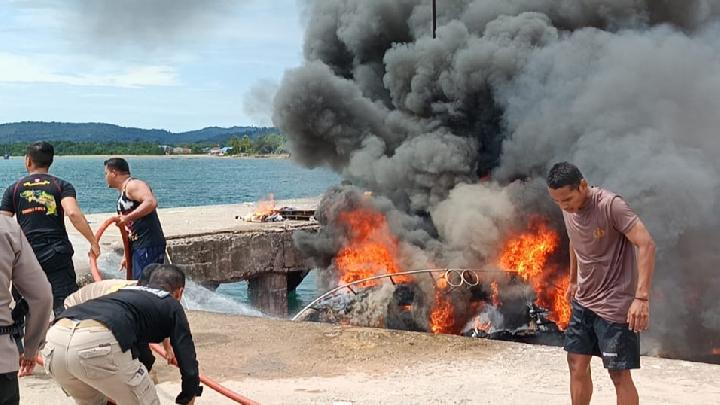 ABK Cerita Ada 2 Orang Tak Dikenal Sebelum Terbakarnya Speedboat yang Tewaskan Benny Laos