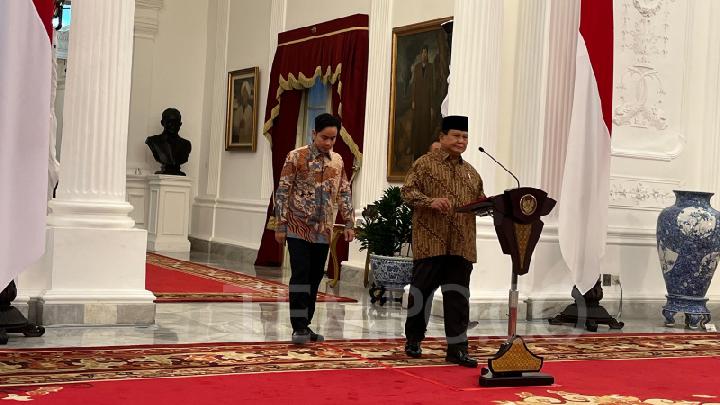 Prabowo Umumkan Kabinet Merah Putih: Seskab Mayor Teddy, Menkeu Sri Mulyani