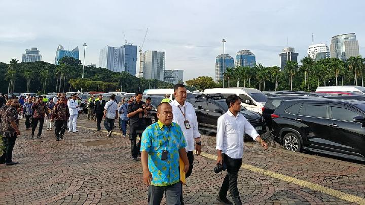 Pramono-Rano Tiba di Kawasan Monas untuk Ikuti Prosesi Pelantikan