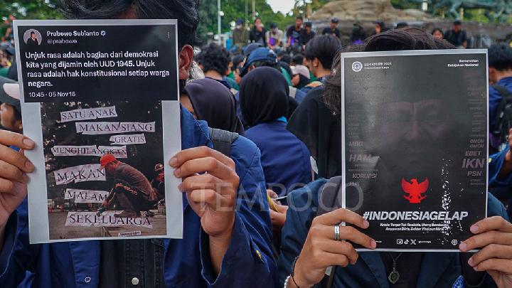 Masyarakat Sipil Lanjutkan Aksi Indonesia Gelap Siang Ini, Buruh hingga Ok-popers Turun ke Jalan