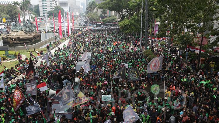 Istana Hormati Demo Ojol Selama Menjaga Ketertiban